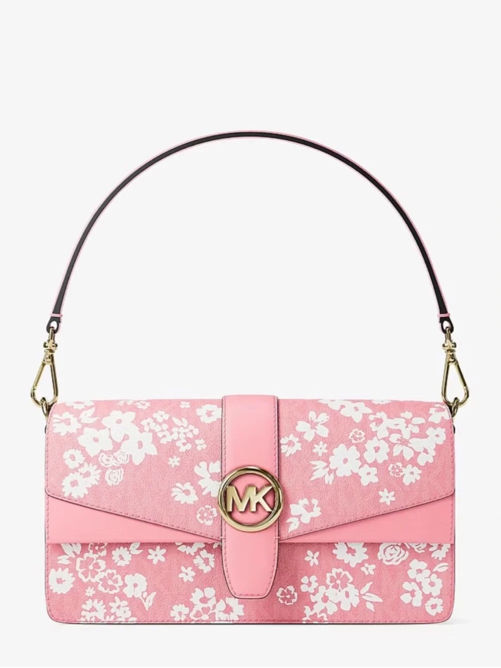 Michael Kors Greenwich Medium Printed Signature Logo Convertible Shoulder Bag
